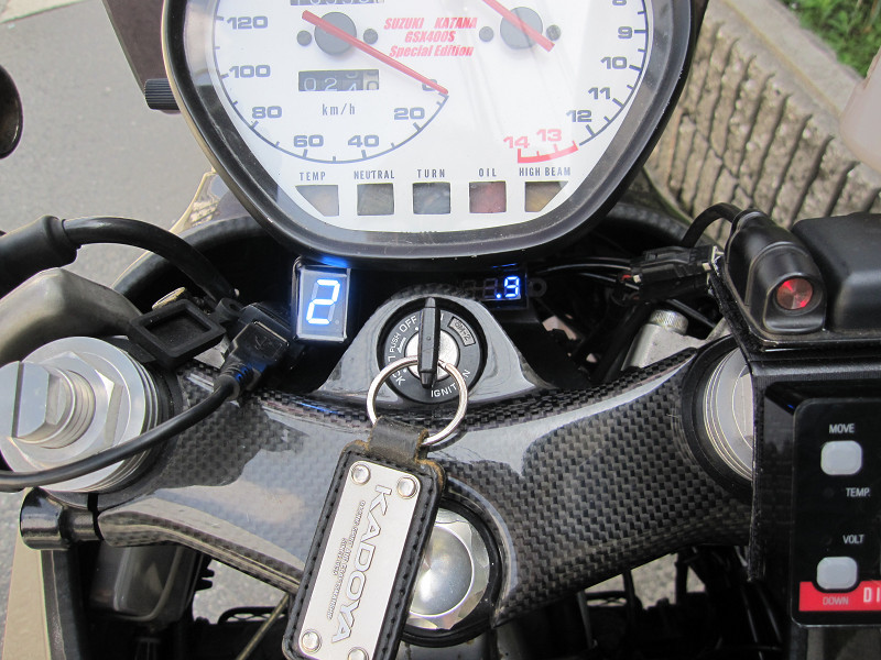 GSX400S シフトインジケーターの製作と取付