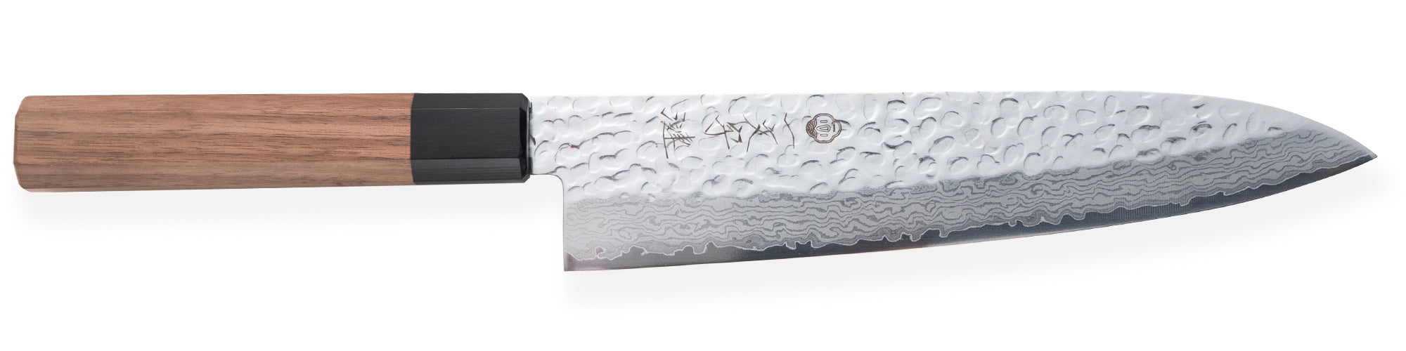 一文字 漣 VG10 槌目積層 和牛刀 ウォールナット柄 – 堺一文字光秀