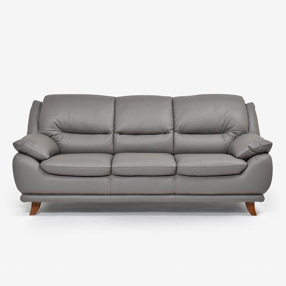 ソファ 3人掛け「オースチンKD」幅207cm 革#H/S-042E エレファント