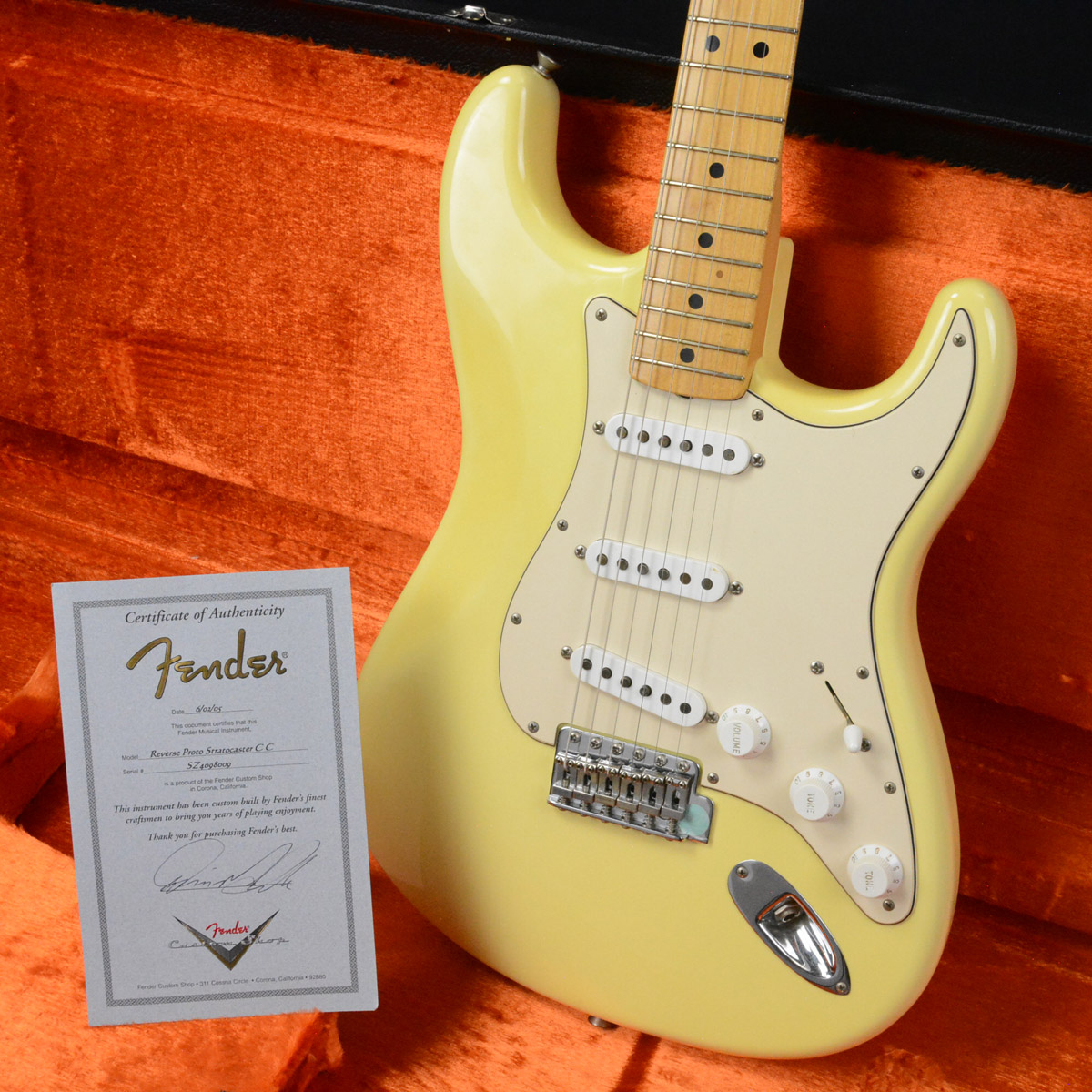 Fender Custom Shop】ジミヘン!?リバースヘッド仕様のマスビル“デニス