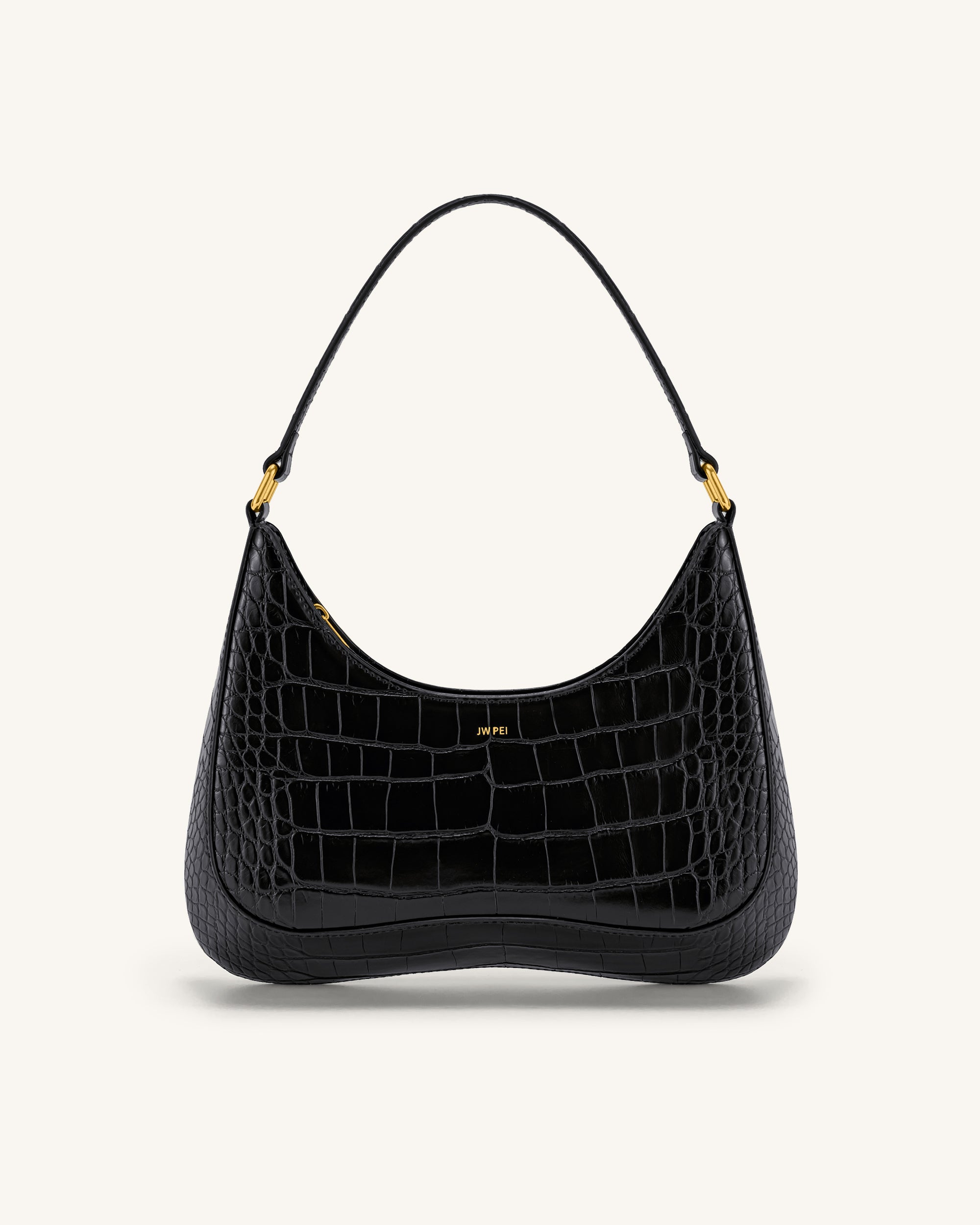 Ruby Shoulder Bag - Black Croc | JW PEI