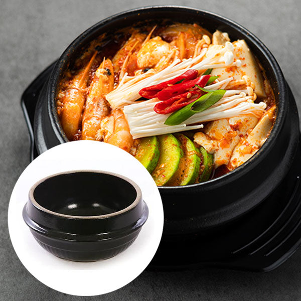 韓国 直火用 トゥッペギ（뚝배기）12cm 8個＋専用受け皿8枚セット 楽天