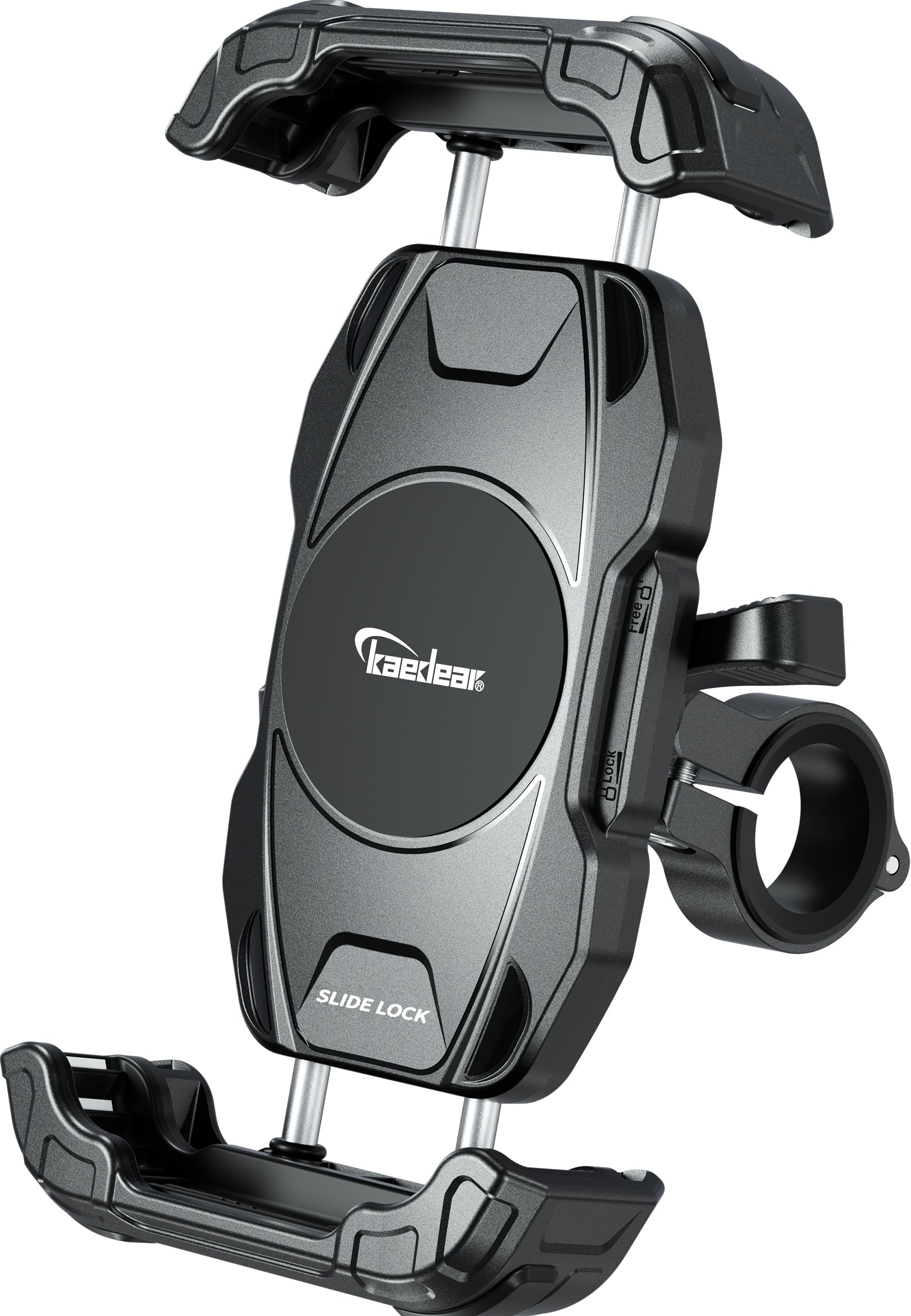 バイク用スマホホルダー】耐久性×スマホ脱着性！スライドロック採用