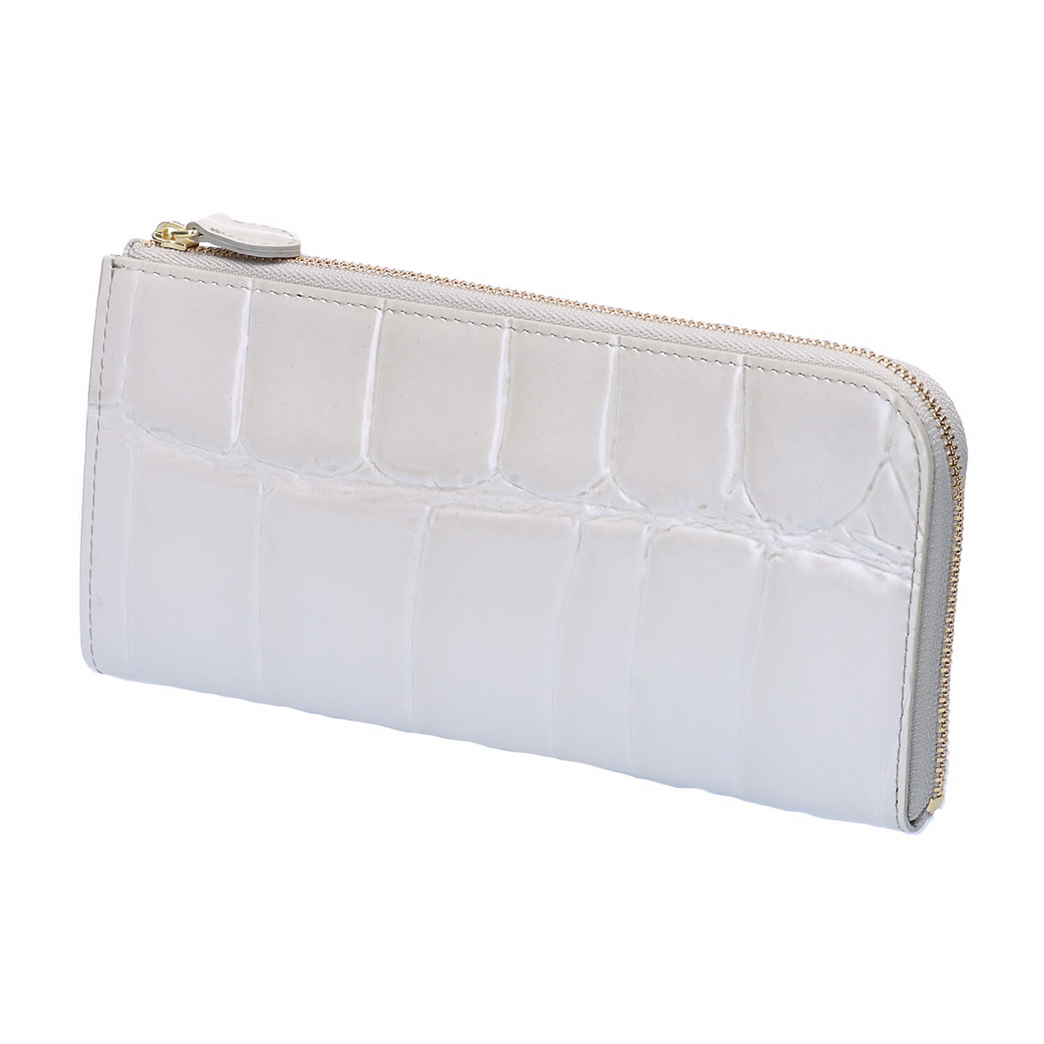 クロコ ワニ革 型押し 牛革 L字ファスナー 長財布 | 株式会社 高屋