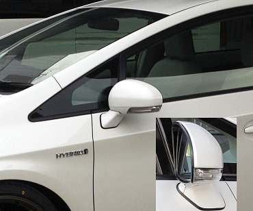 プリウス30系 ドアミラーアームカバー | プリウスα 右ミラーモデリスタ