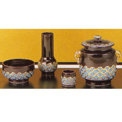 紫交趾 青海波 遊鐶皆具【販売】-茶道具は京都しみず孔昌堂