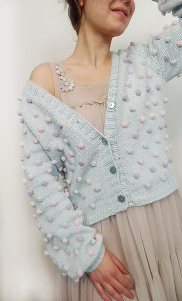 Roberta Bobble Cardigan (knit) – Lion Brand Yarn
