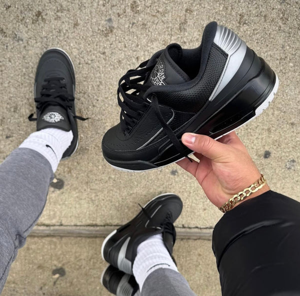 AIR JORDAN 2 LOW BLACK SILVER – Live-kickz