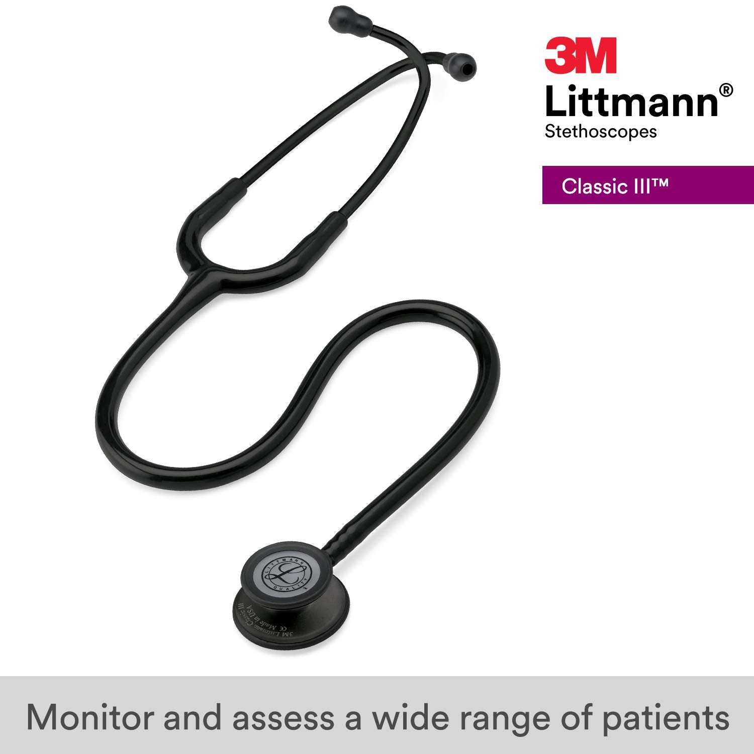 Buy 3M Littmann Classic Iii Monitoring Stethoscope, Black Edition