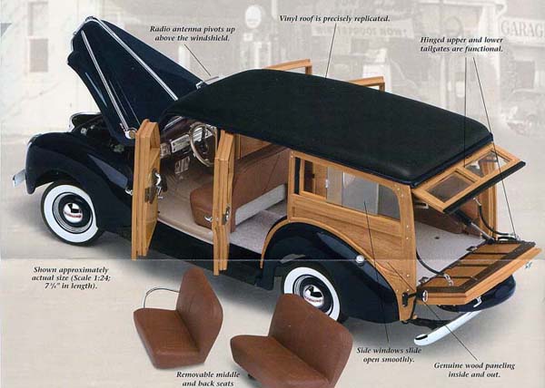 PhillyMint - Danbury Mint 1940 Ford Deluxe Woody Station Wagon