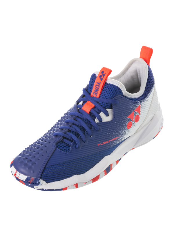 Yonex Power Cushion Fusionrev 4 Tennis Shoes [White/Royal Blue