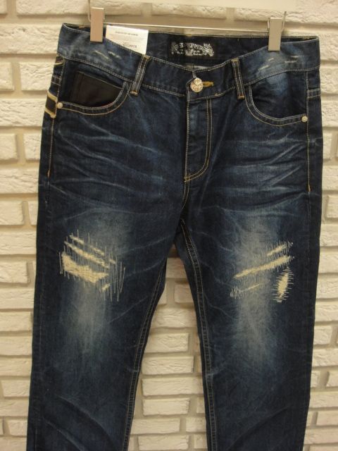 REDPEPPER（レッドペッパー）ストレートデニム34インチ（ダメージ加工