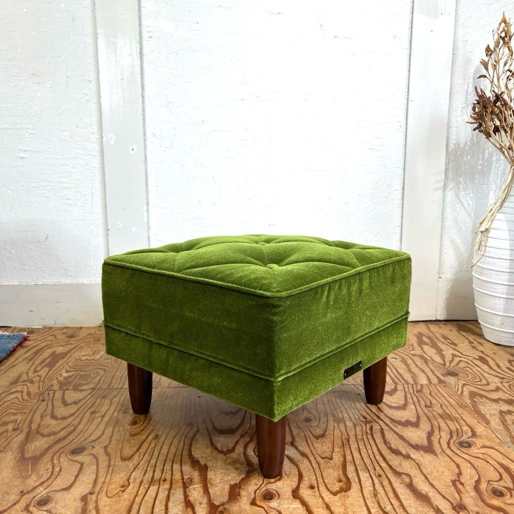 カリモク ◇ 本皮 オットマン レモンイエロー モスグリーン ベージュ