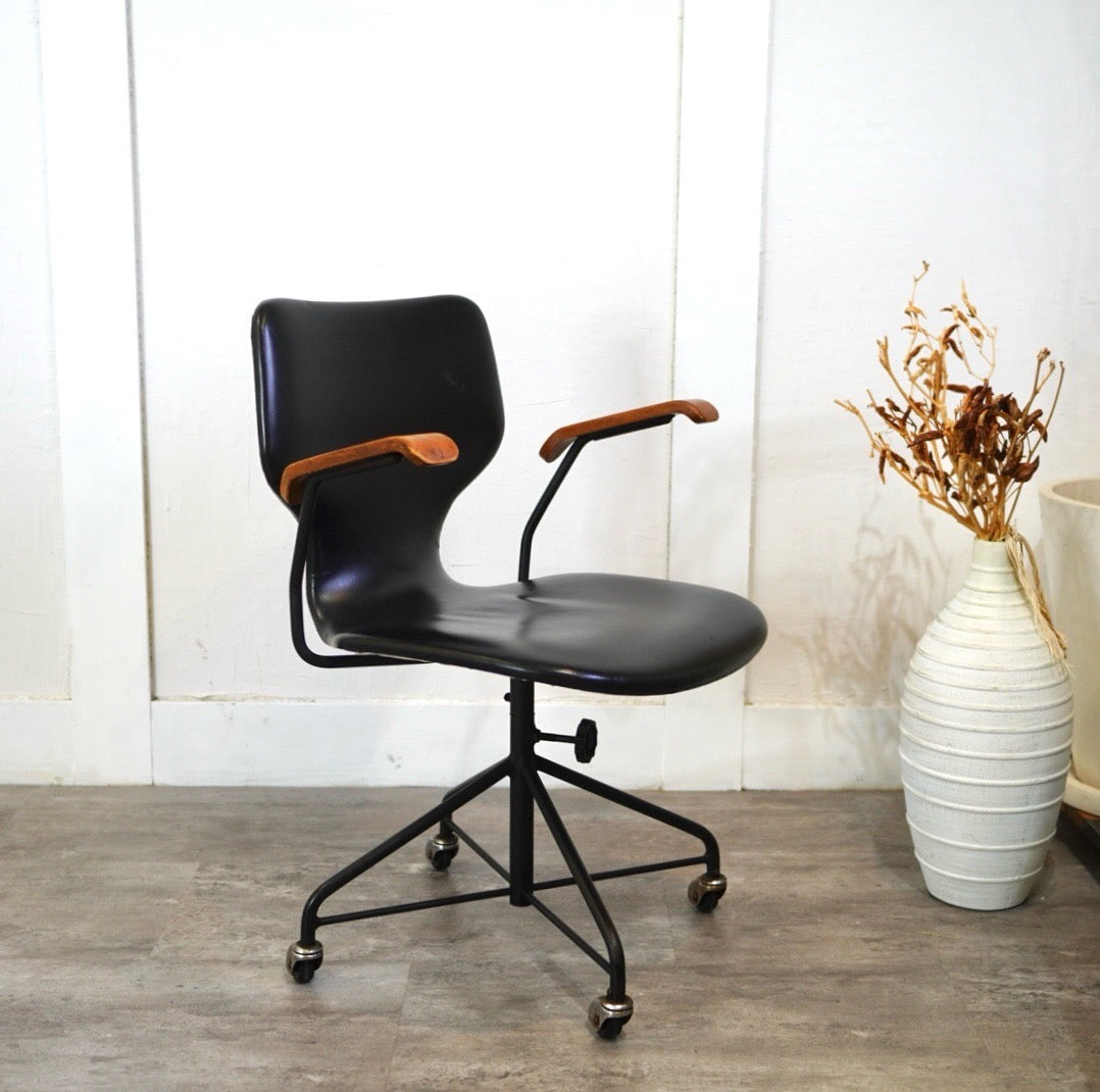 天童木工 / Tendo アームチェア デスクチェア 剣持勇 チーク 中古