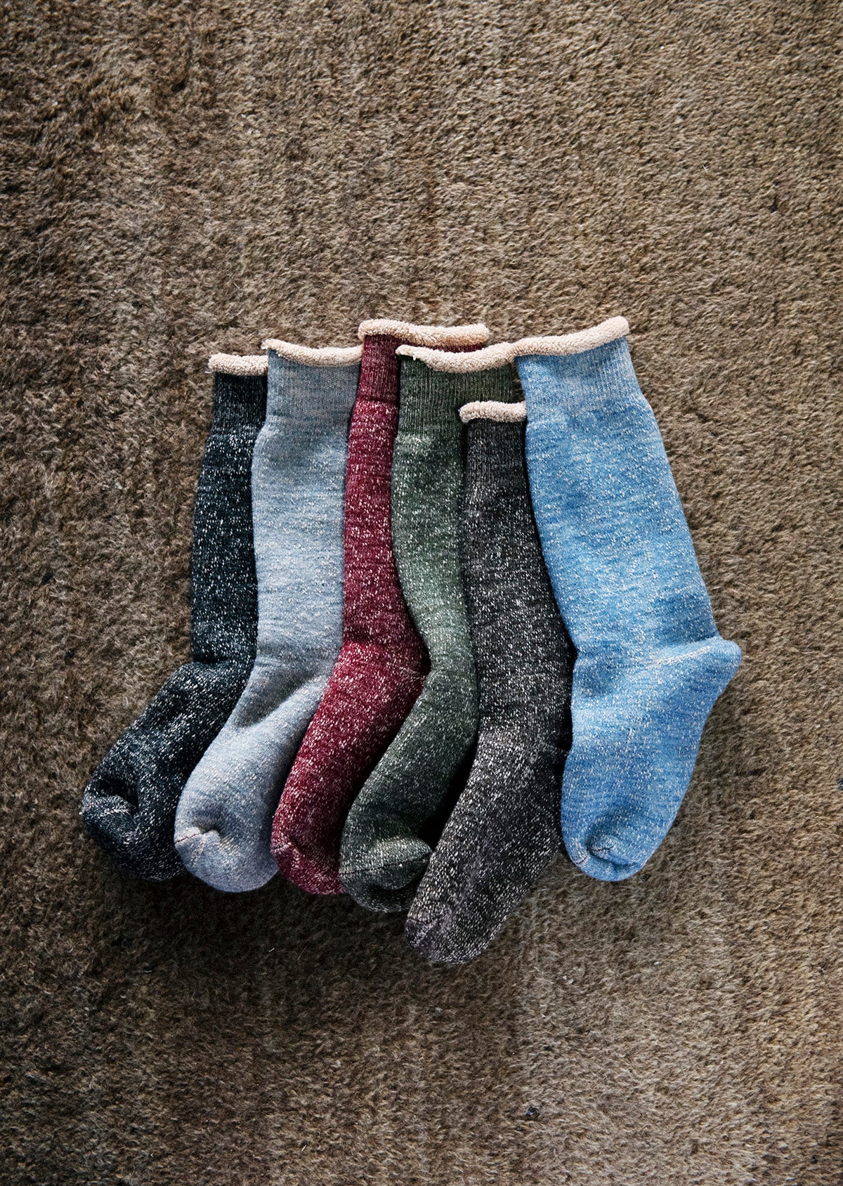 ダブルフェイスソックス 未染色仕様 - R1001 -BR｜靴下｜ROTOTO 公式