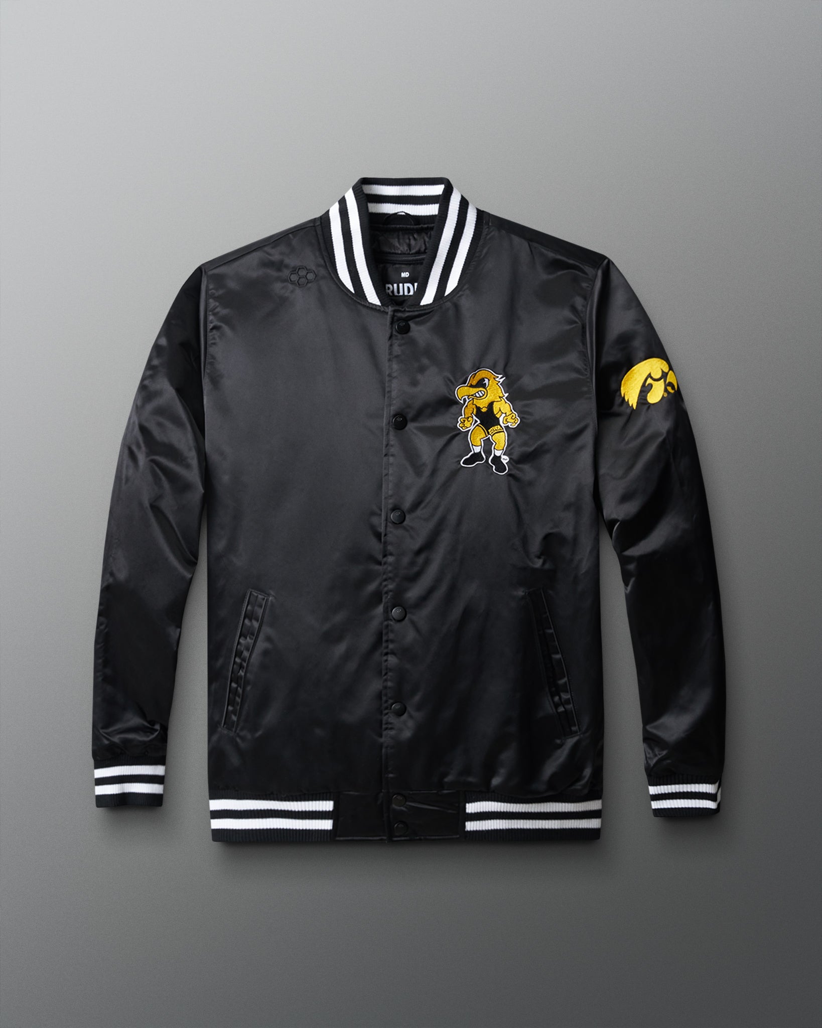 Men's Iowa Satin Jacket - Gear Up for Greatness | RUDIS
