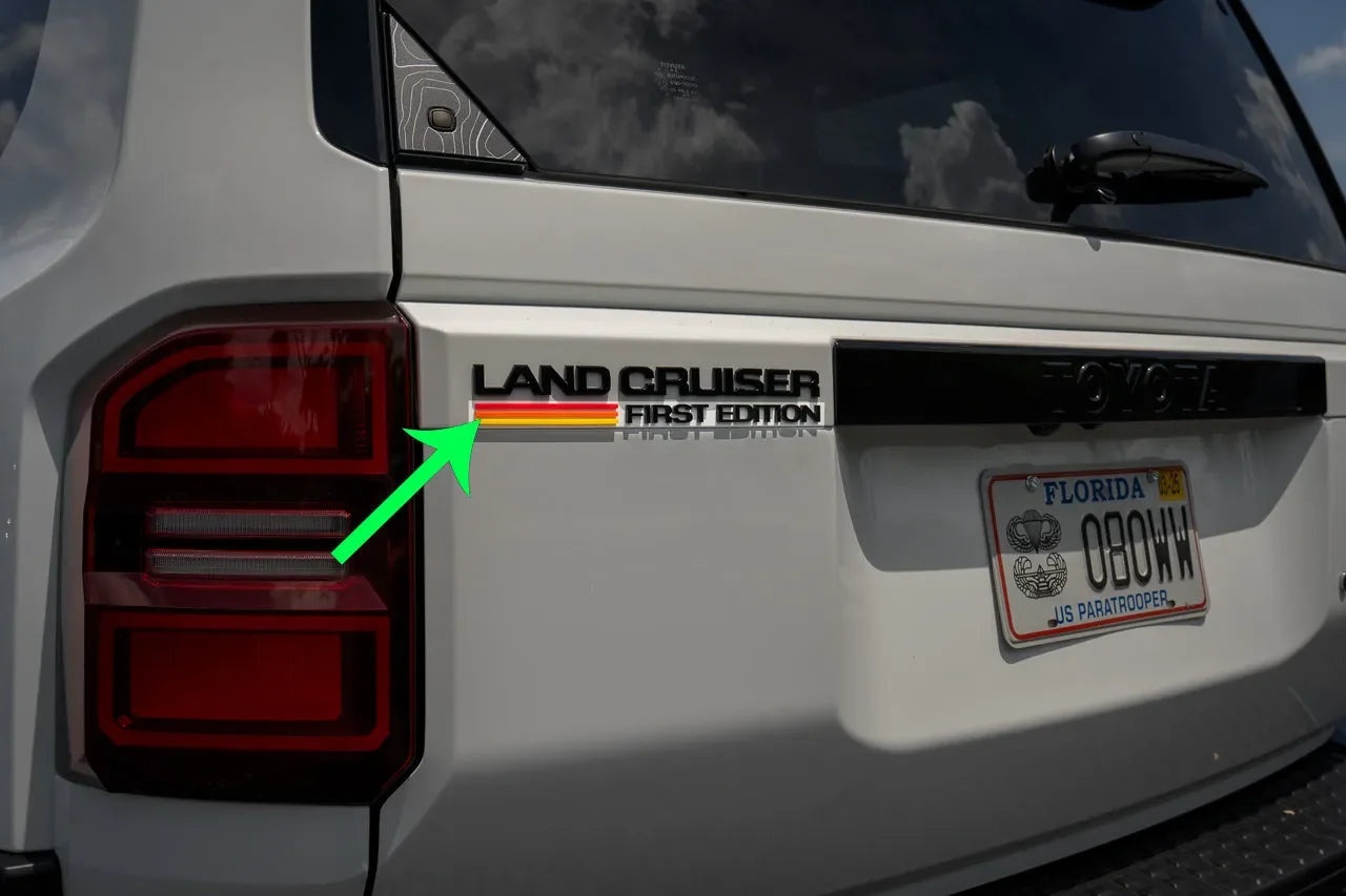 First Edition 2024+ Land Cruiser Acrylic Tailgate Emblem | StickerFab
