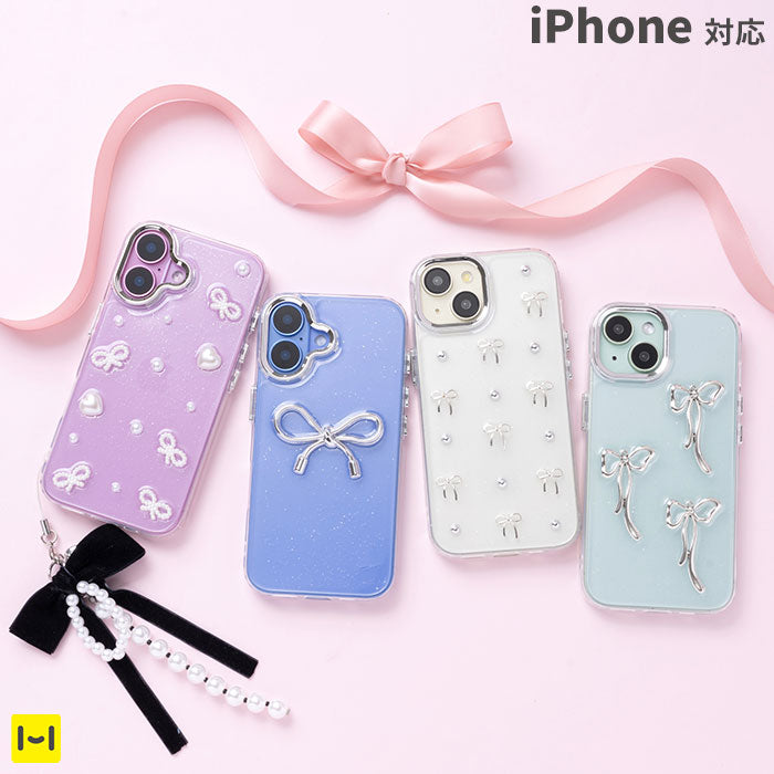 iPhone 17/17Pro/16/16Pro/15/14/13専用]PHONEAR リボンiPhoneケース