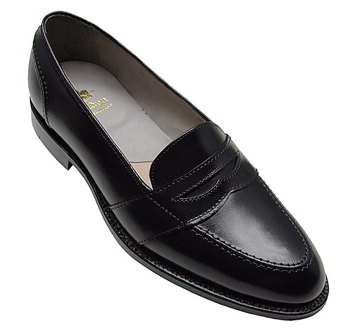 681 Full Strap Slip-On Penny Loafer (Black Calf) – The Alden Shop