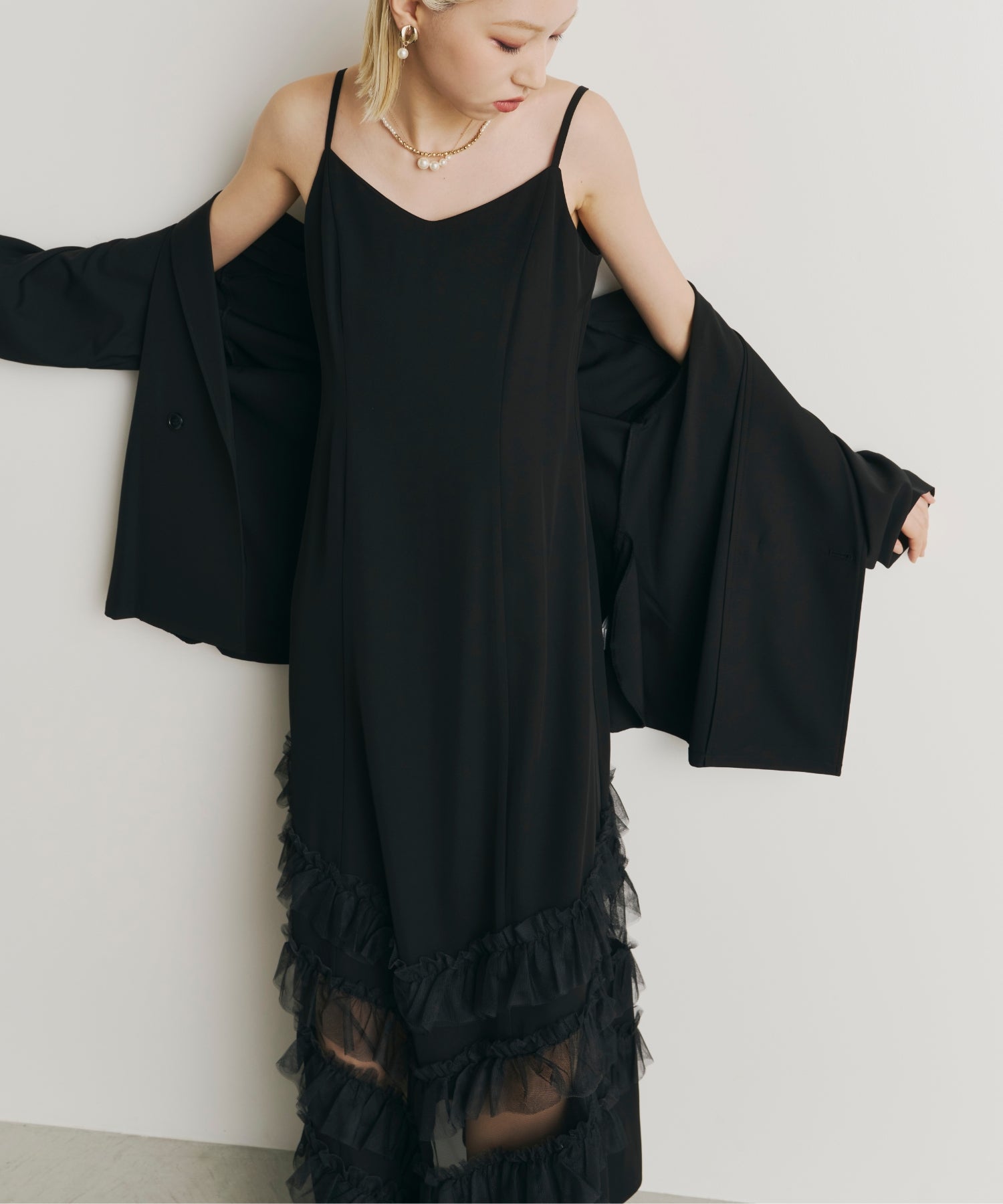 Transparent hem setup dress(934-1) – ALTIERA