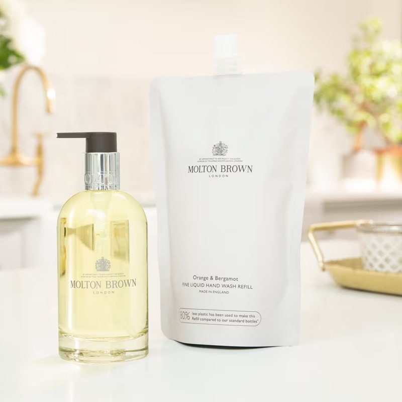 Molton Brown Orange & Bergamot Fine Liquid Hand Wash Glass Bottle