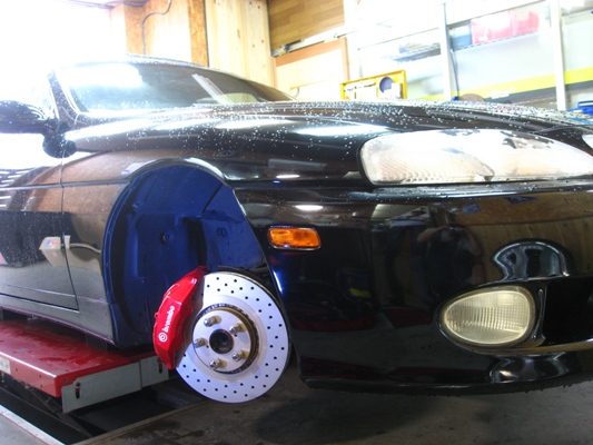 JZZ30ソアラにセルシオ30ブレーキキャリパーKIT・334mm