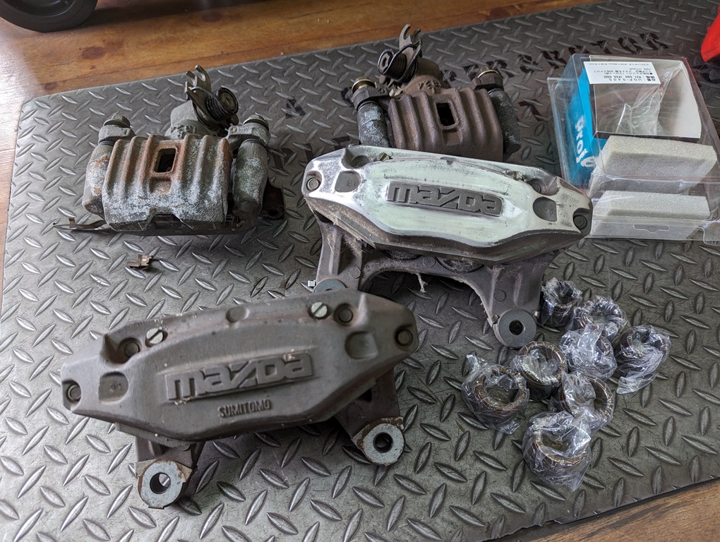 栃木県よりお持ち込み下さいました。MAZDA RX-7 FD3S ブレーキ