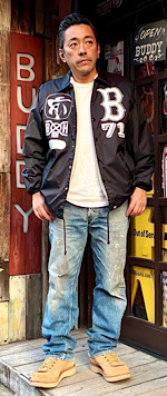 BUDDY x BOUNTY HUNTER コラボ コーチジャケット 裏ボア (ポリエステル