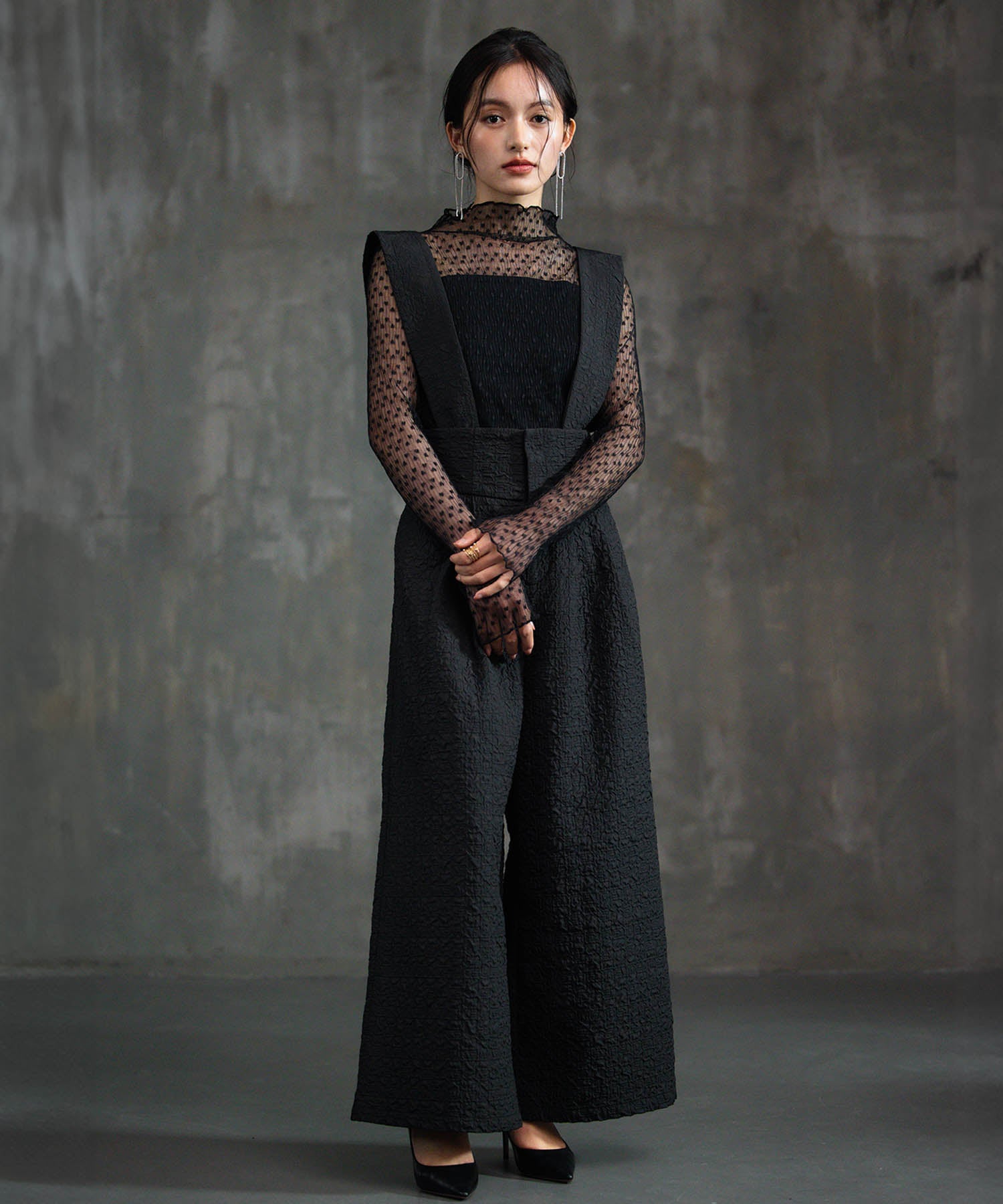 アンサンブル セットアップ サロペット シアートップスdsj0134