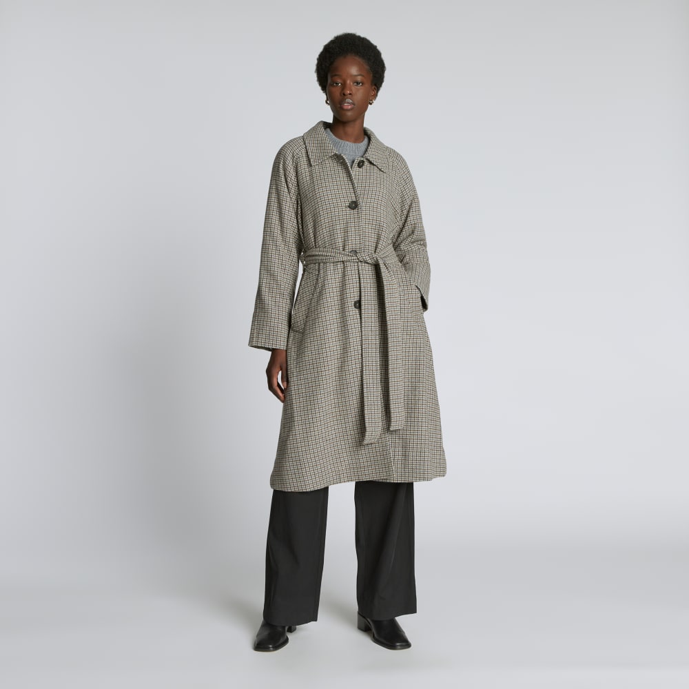 The Italian ReWool® Trench | Pewter Houndstooth – Everlane