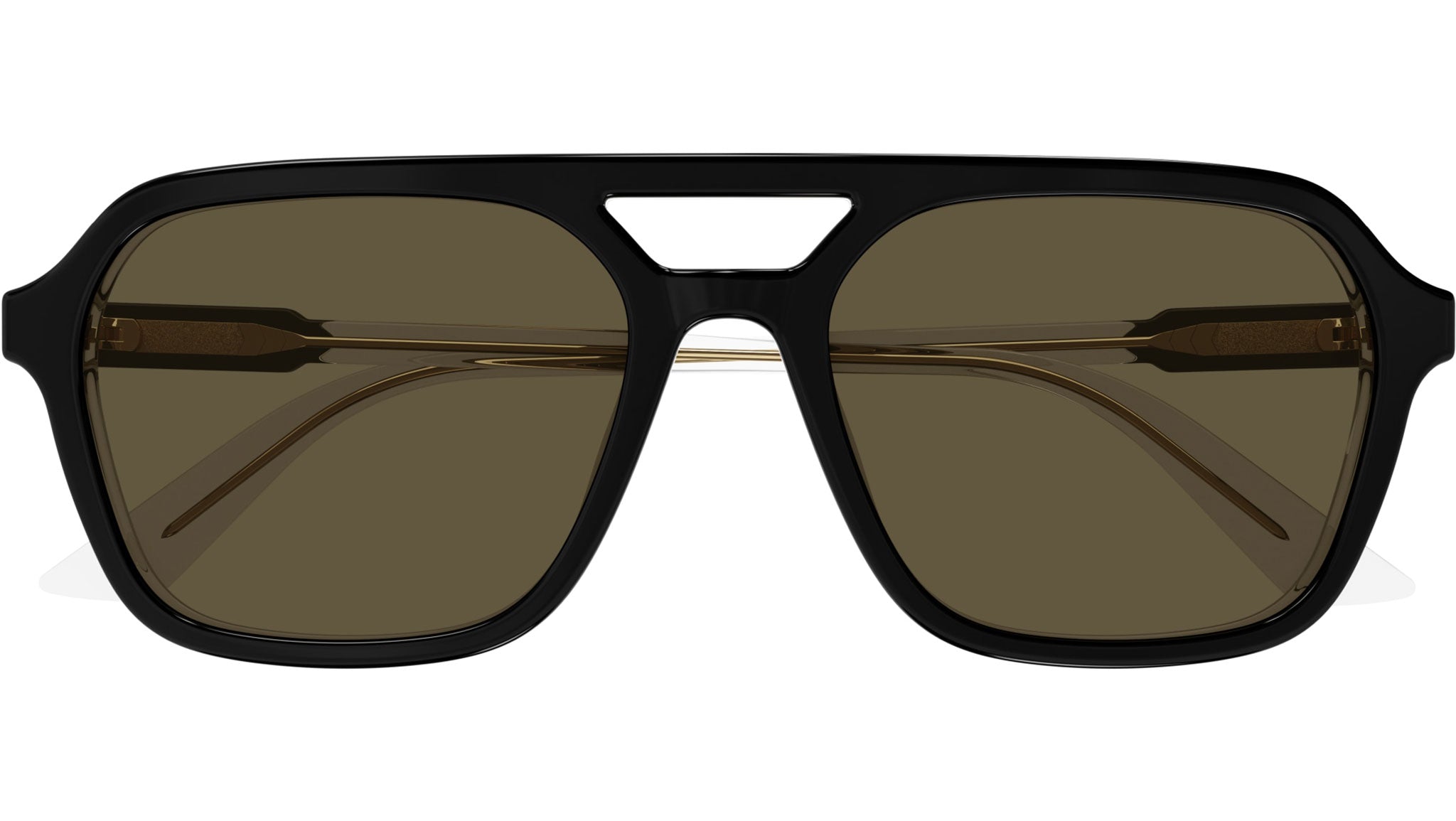 Gucci GG1823SA 003 Pilot Sunglasses Solid Black Crystal - eye-oo.com