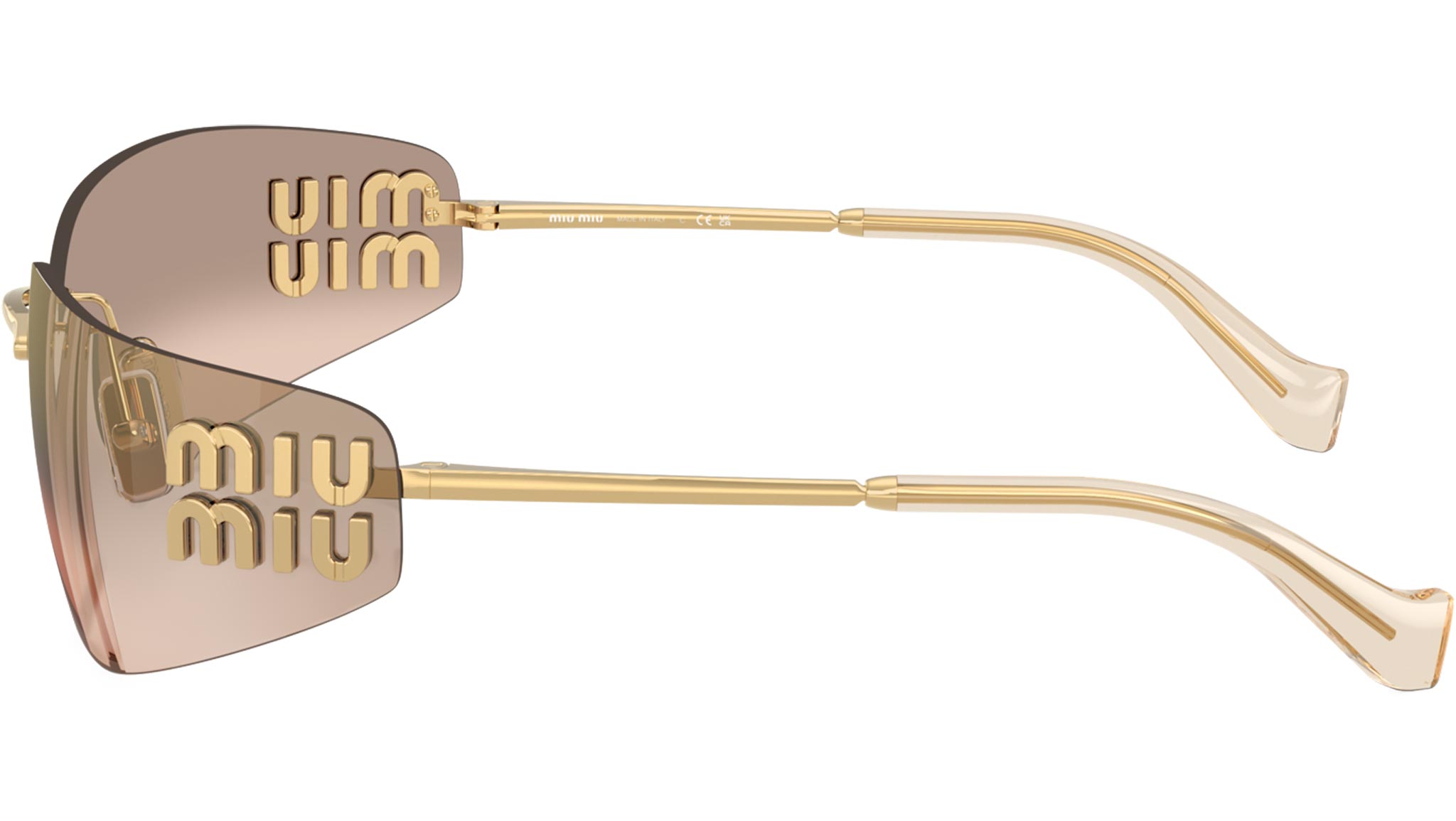 MU A51S Miu Miu Sunglasses 5AK20P Gold - eye-oo.com