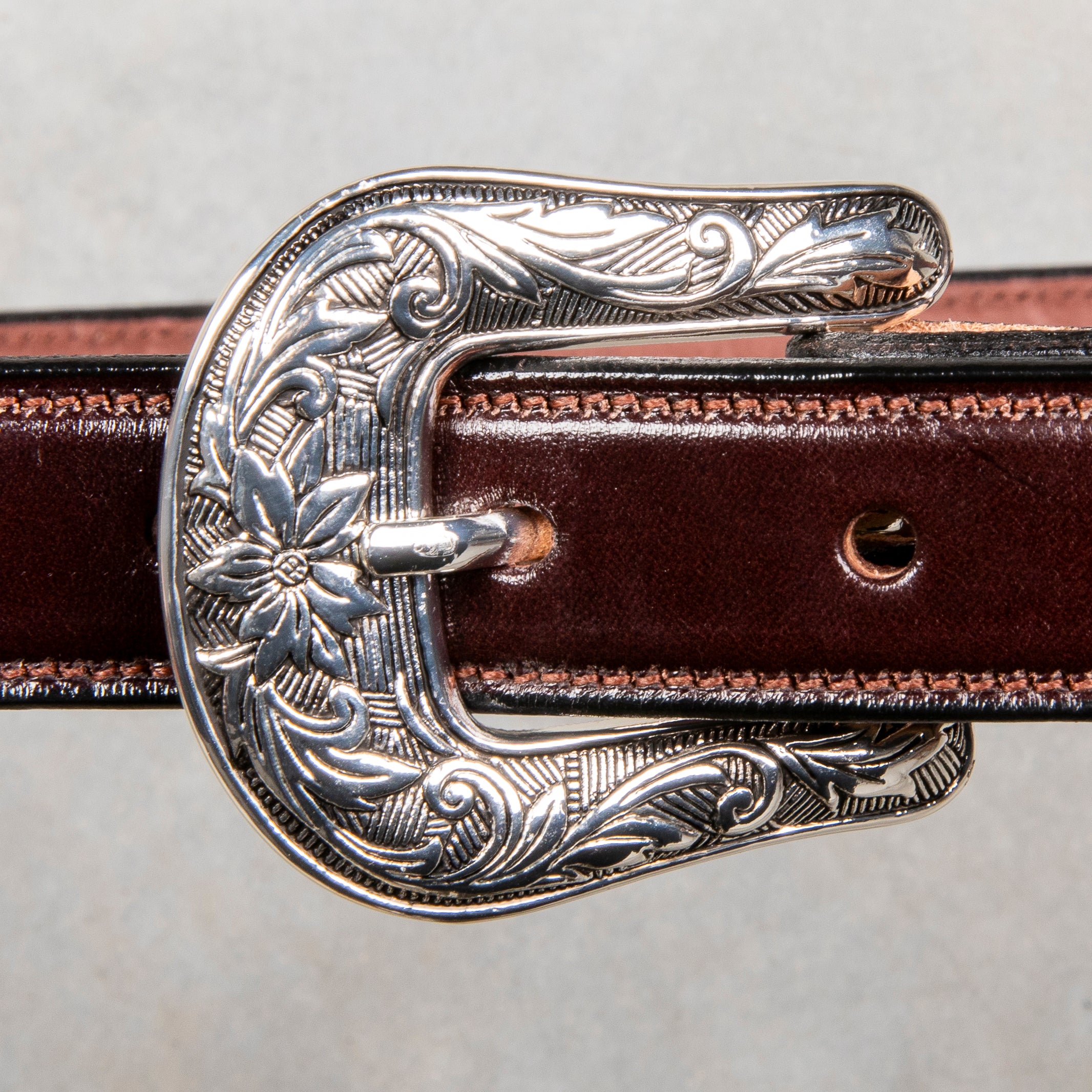 Tory Leather x Frans Boone Western Bridle Leather Belt 1″ Havana