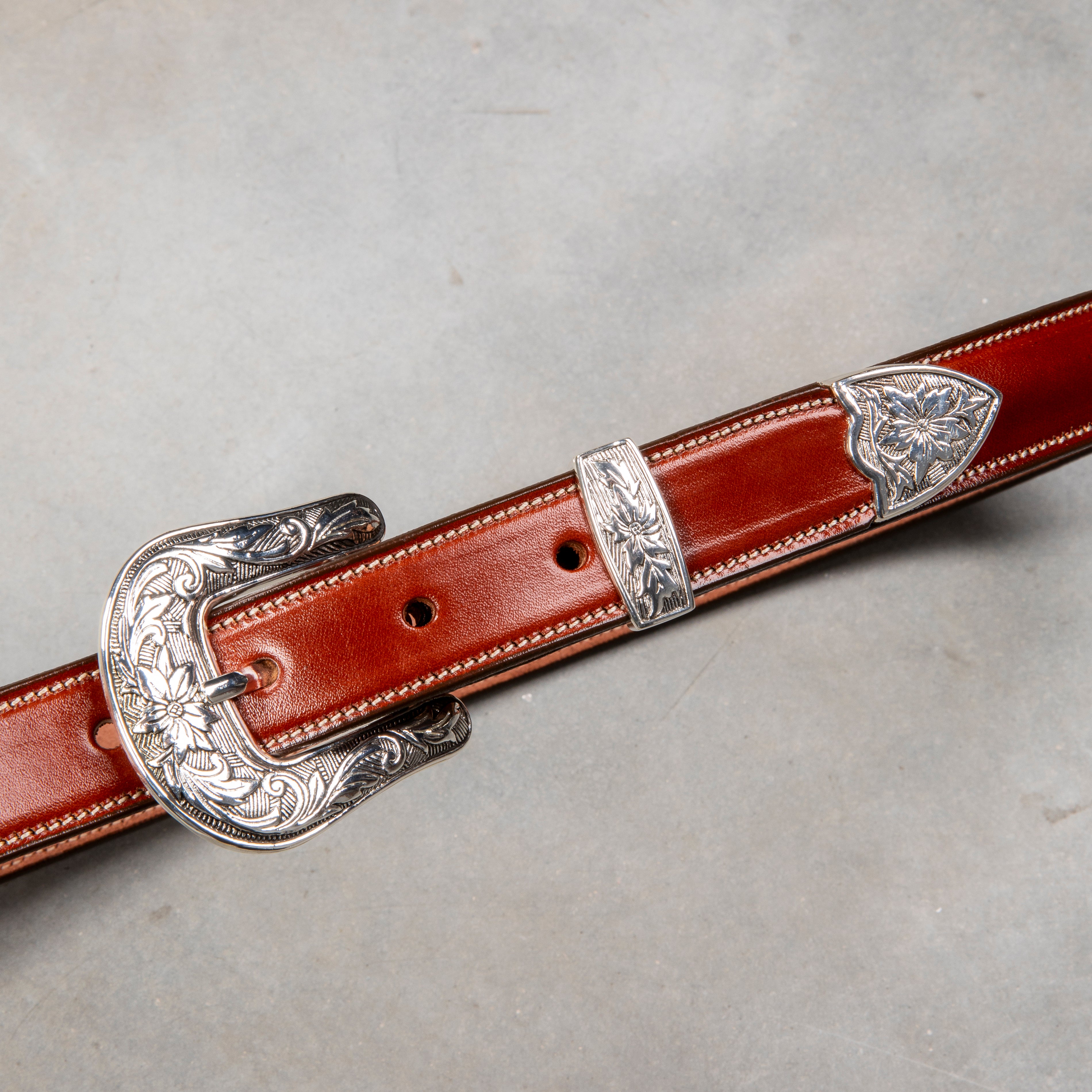 Tory Leather x Frans Boone Western Bridle Leather Belt 1″ Oakbark