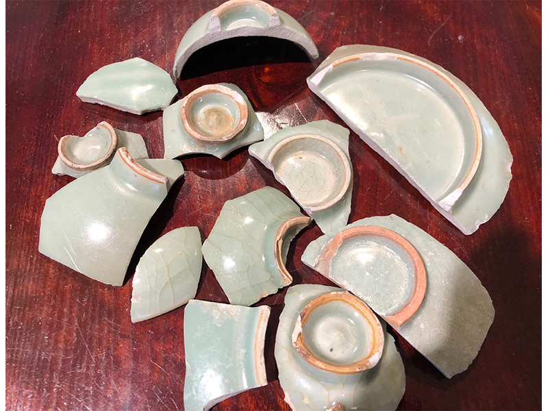 古美術 吉戸 - 南宋砧青磁陶片セット | 古美術品専門サイト fufufufu.com