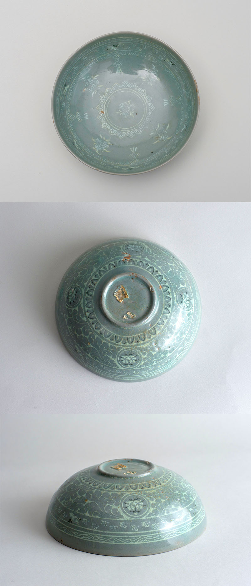 古美術 吉戸 - 高麗青磁 雲鶴象嵌果文鉢 | 古美術品専門サイト