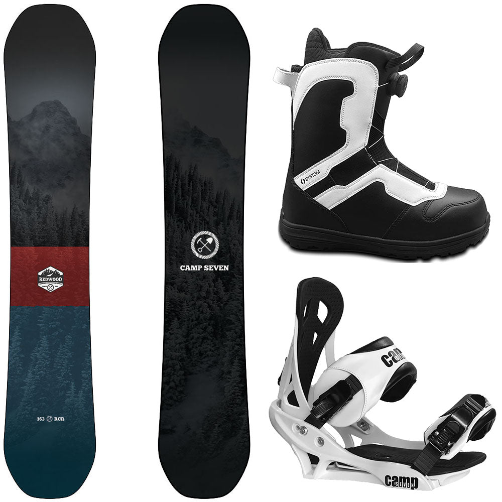 2026 Complete Snowboard Package - Camp Seven Redwood, Pro Twist