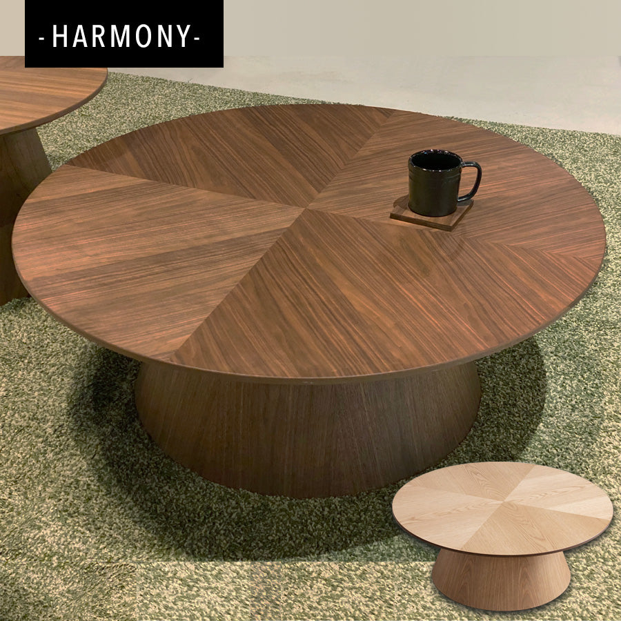 ラウンドテーブル 90cm ウォールナット オーク HARMONY – Wooden JAPAN