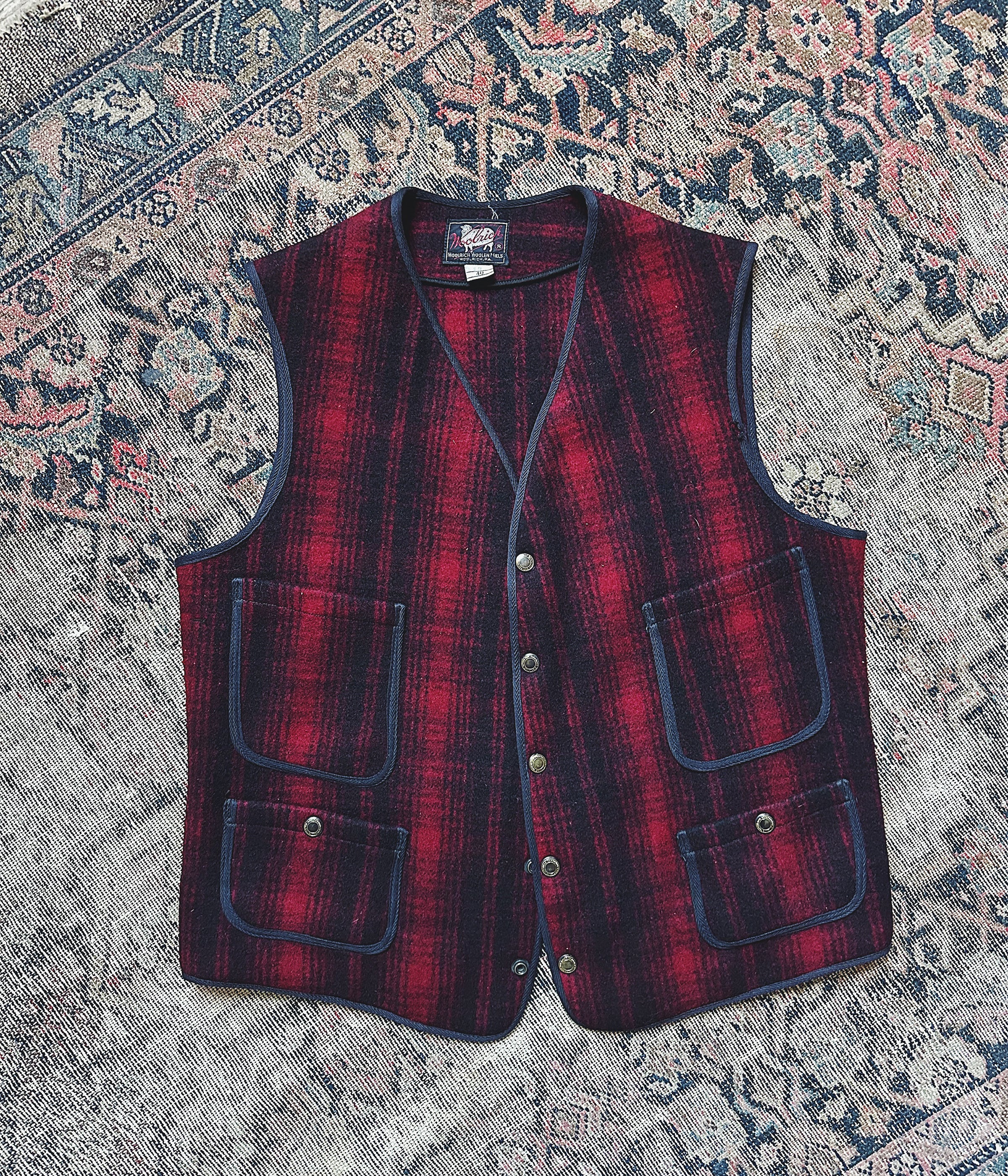 Vintage Woolrich Buckle Back Vest – Medium – Wooden Sleepers