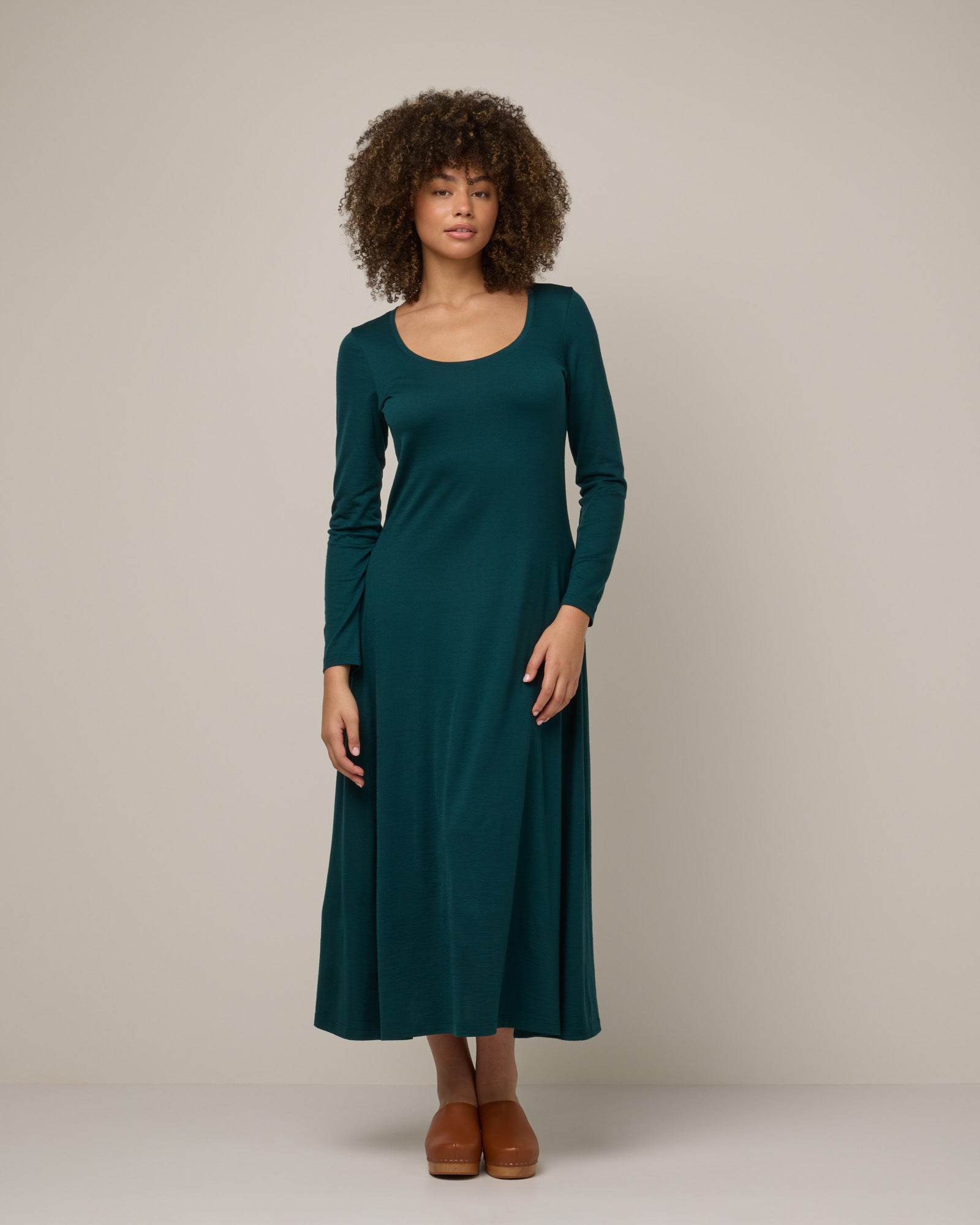 Valerie Merino Wool Maxi Dress - Pine – Valerie Maxi Dress | wool&