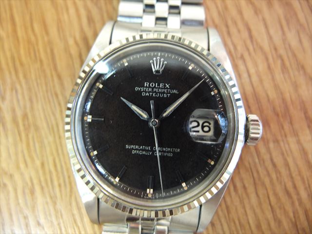 ロレックス デイトジャスト Ref.1601 黒ミラー文字盤 ｜ 希少な
