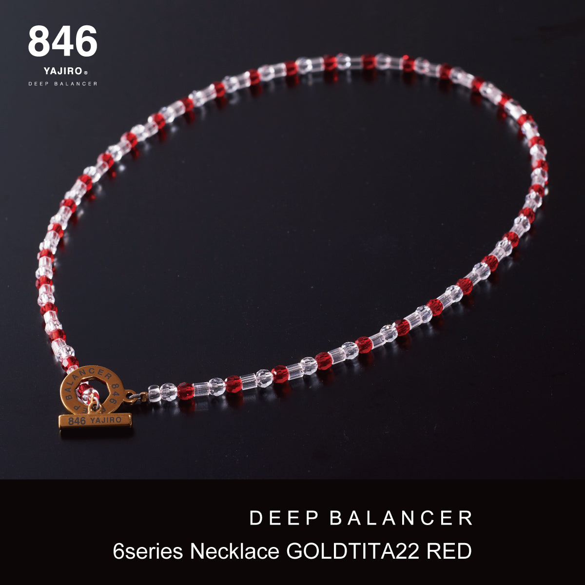 スポーツネックレス〕6シリーズ ネックレス GOLD TITA22【RED