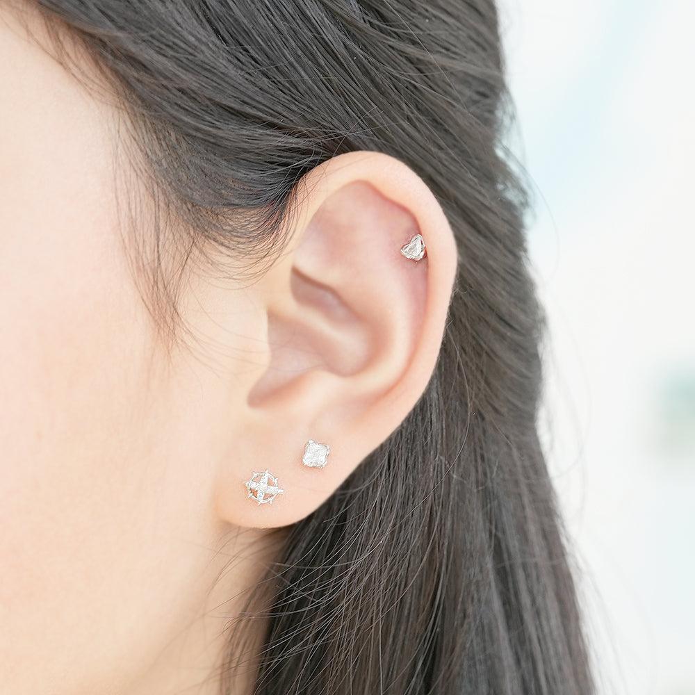 クリスタルAB ボディピアス 軟骨ピアス 片耳用 16G コレクション 韓国