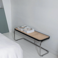 シルバーフレームラタンベンチ モダン×ナチュラルな万能チェア – 6JOHAN