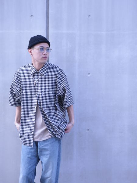 COOTIE クーティ｜19SS Dobby Gingaham Check S/S Work Shirt 通販