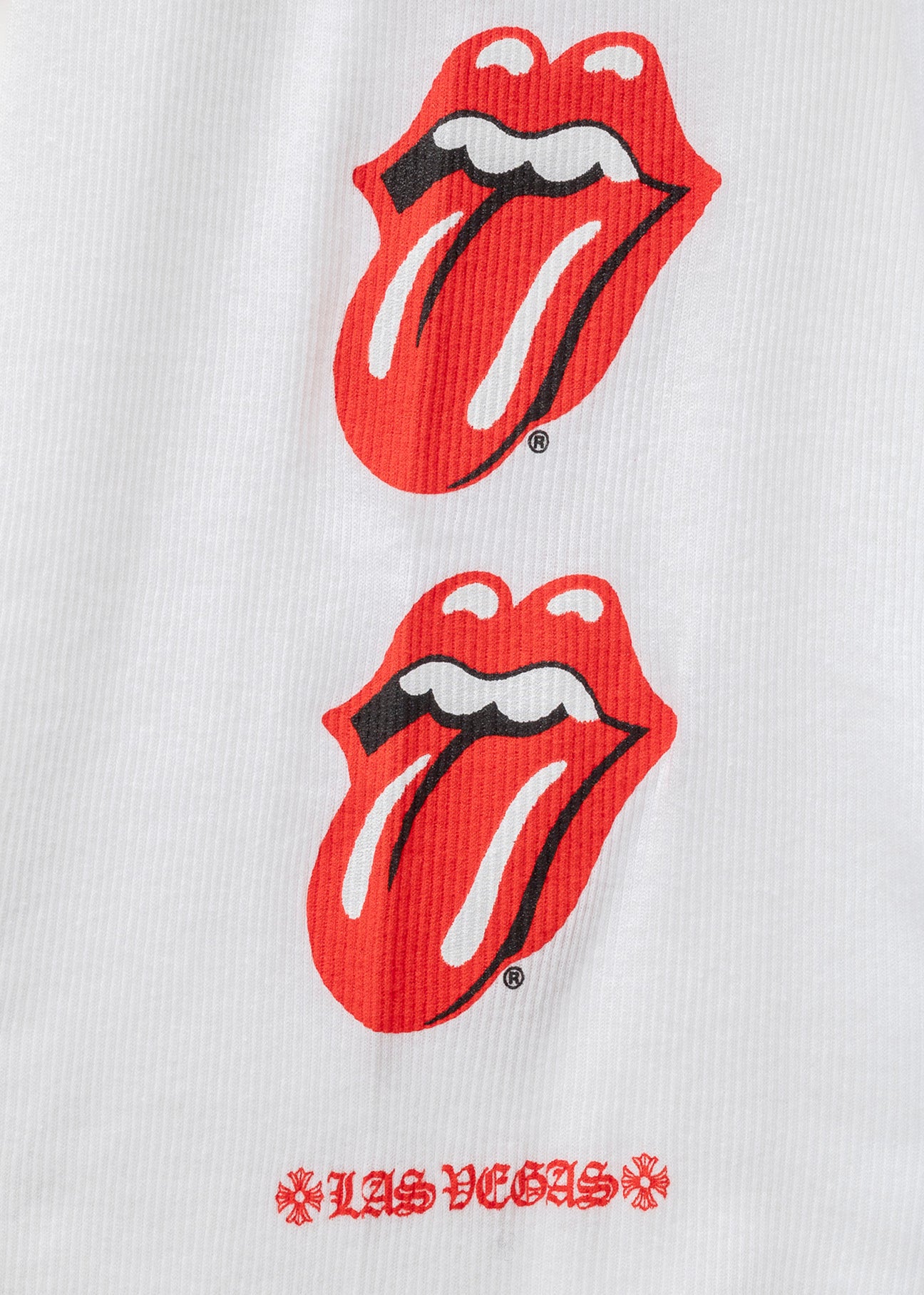Chrome Hearts x Rolling Stones White Red Lips + Tongue Tank Top