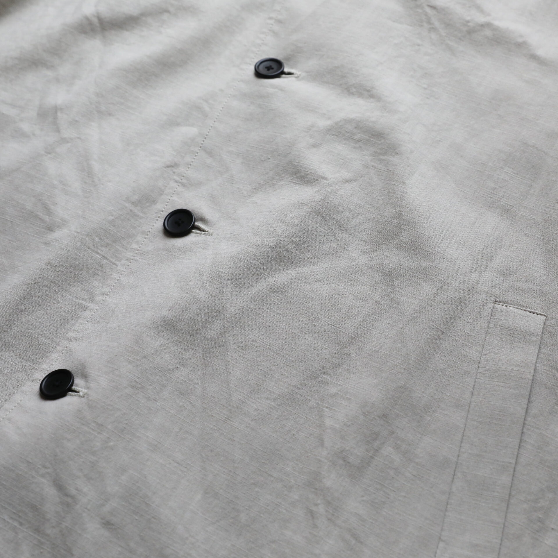 やわらかシーチングコットンアトリエコート（グレージュ）【ユニ