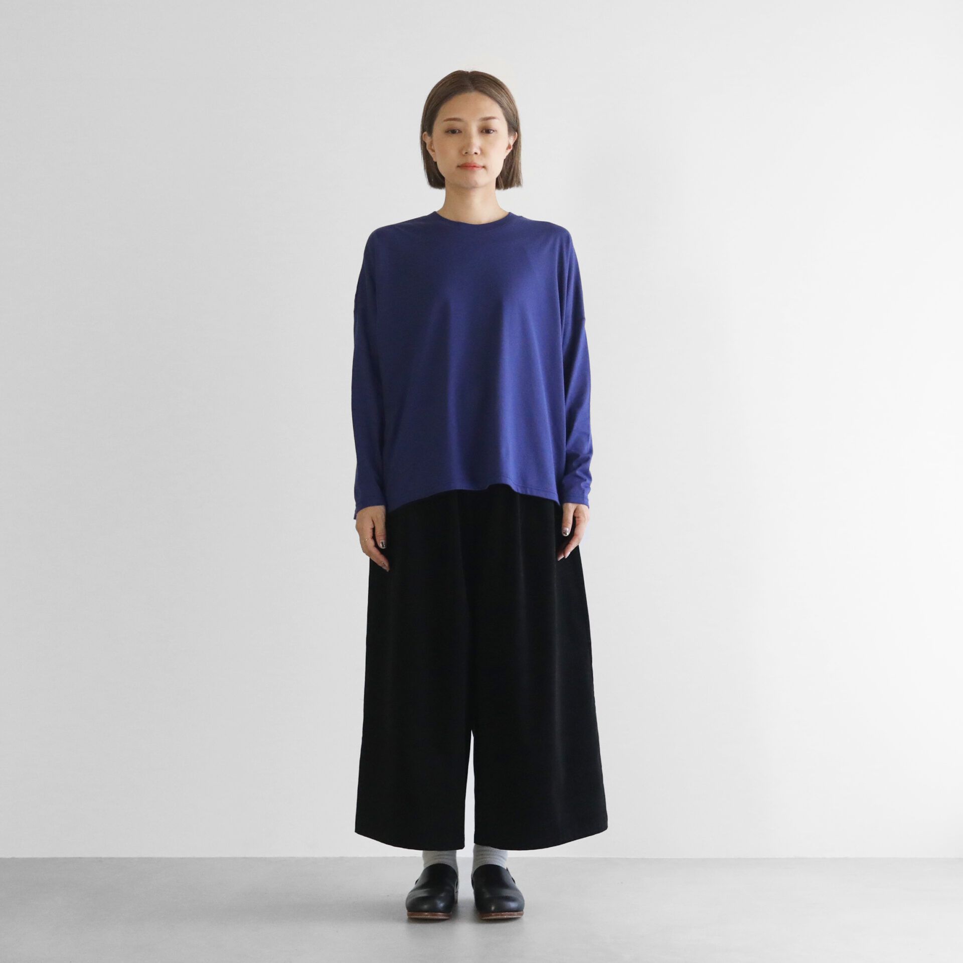 HUIS in house］SUVIN COTTON長袖スクエアワイドカットソー CS208を