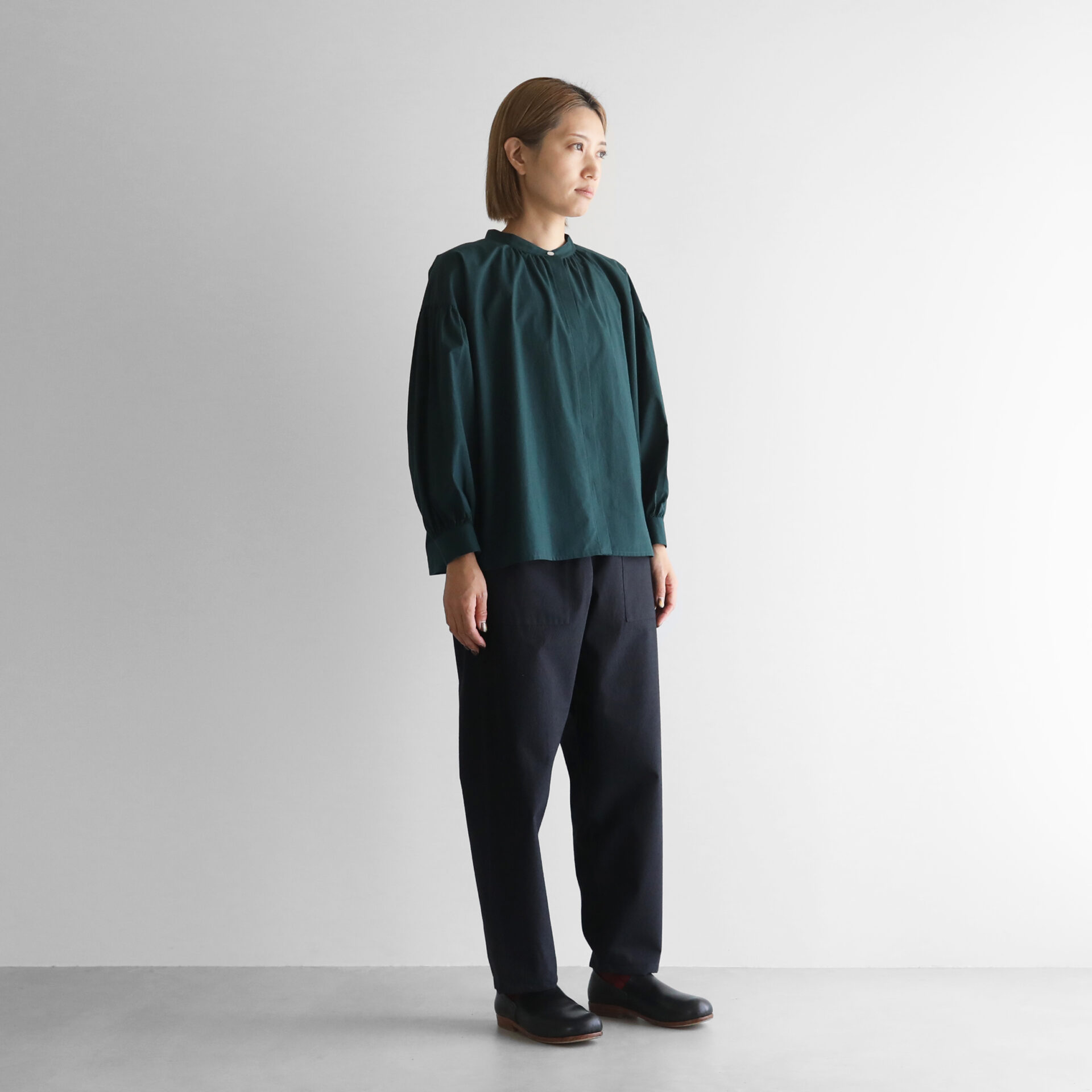 オーガニックコットンバルーンスリーブワイドブラウス U106をリリース