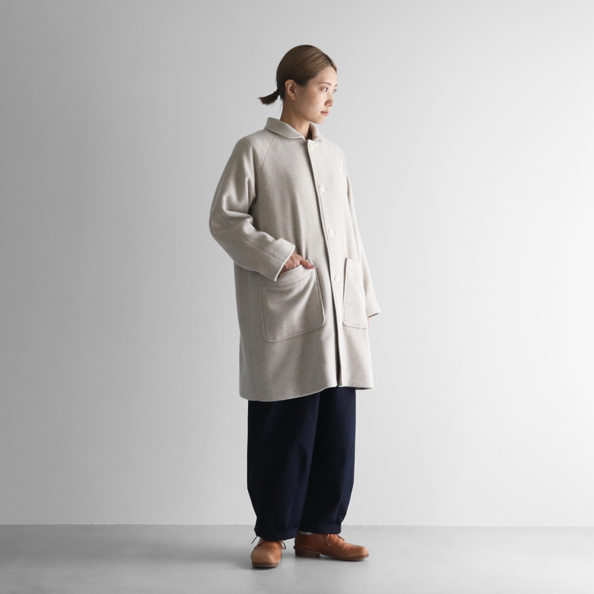 HUIS×尾州”縮絨ウールフランネルミドルコート 316をリリースしました